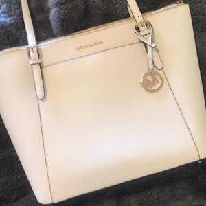 Large white Michael kors purse